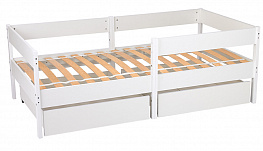 Кровать детская Polini kids Simple 3435, с ящиками, белый