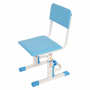 Стул для школьника регулируемый Polini City / Polini Smart S, белый-синий