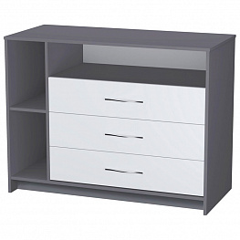 Комод Polini kids Simple 2110, серый-белый