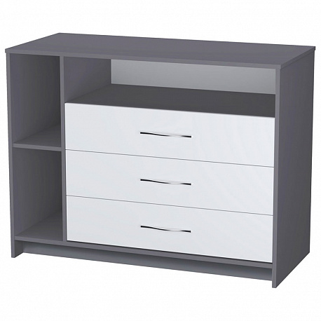 Комод Polini kids Simple 2110, серый-белый