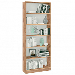 Стеллаж Polini Home Smart Вертикальный, 6 секций, 80x28x202 см, дуб крафт золотой