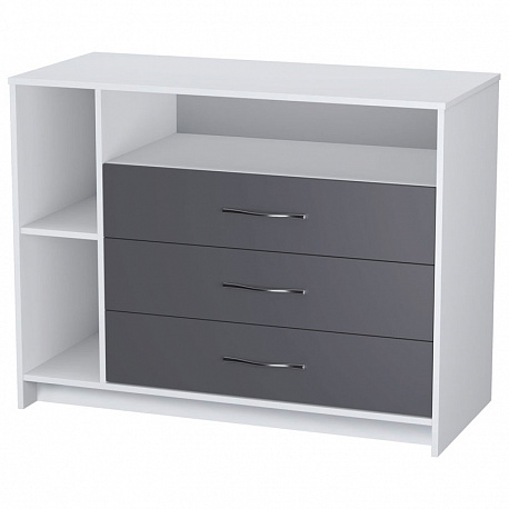 Комод Polini kids Simple 2110, белый-серый